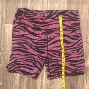 Crossfit compression long biker shorts zebra